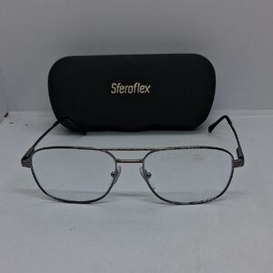 NWOT Rxable Mens Sferoflex 2152 Silver Eyeglass Frames